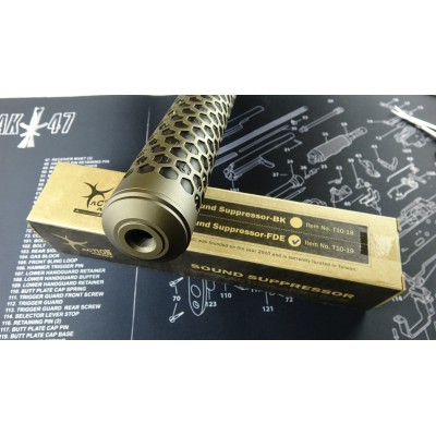 Action Army T10 Hive Sound Suppressor-FDE