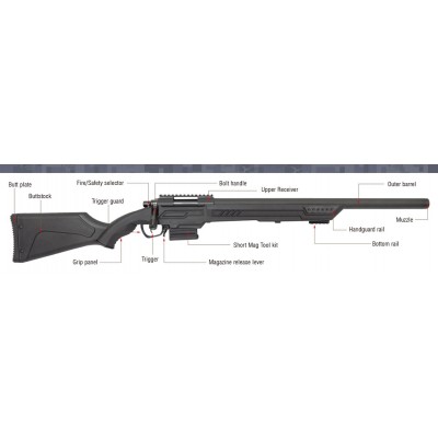 ACTION ARMY Винтовка страйкбольная T11 (VSR-10) черная легкая
