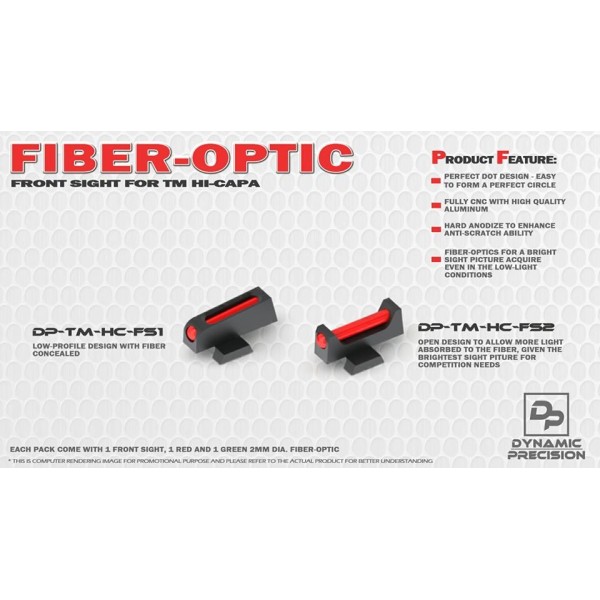 Dynamic Precision Fiber Optic Front Sight ( Type B ) for TM Hi-Capa		