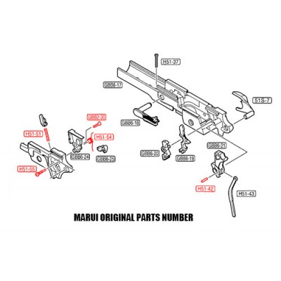 Guarder Крепеж для шасси пистолета Tokyo Marui HI-CAPA 4.3/5.1