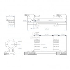 JJ Airsoft LaRue Style 25.4/30mm QD Scope Mount (Black)