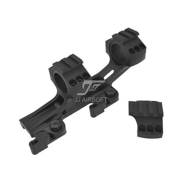 JJ Airsoft LaRue Style 25.4/30mm QD Scope Cantilever Mount (Black)