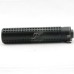 JJ Airsoft QD Silencer with Flashhidder, 14mm CCW Thread (Black)