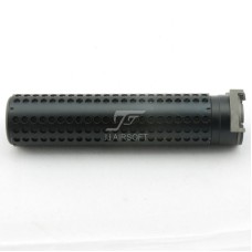 JJ Airsoft QD Silencer with Flashhidder, 14mm CCW Thread (Black)