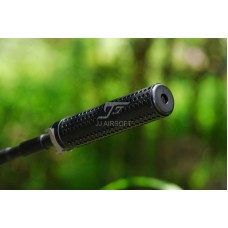 JJ Airsoft QD Silencer with Flashhidder, 14mm CCW Thread (Black)