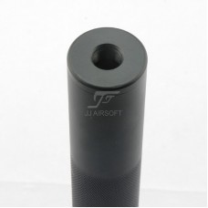JJ Airsoft Silencer, 14mm CW and CCW Thread (Black)