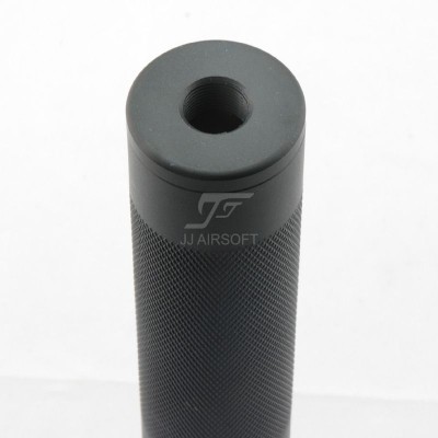 JJ Airsoft Silencer, 14mm CW and CCW Thread (Black)