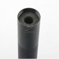 JJ Airsoft Silencer, 14mm CW and CCW Thread (Black)
