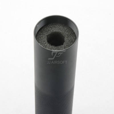 JJ Airsoft Silencer, 14mm CW and CCW Thread (Black)