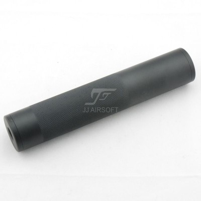 JJ Airsoft Silencer, 14mm CW and CCW Thread (Black)