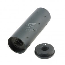 JJ Airsoft Silencer Short Version, 14mm CW and CCW Thread (Black)