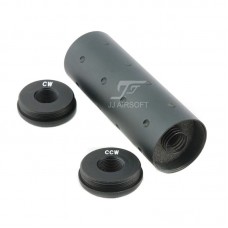 JJ Airsoft Silencer Short Version, 14mm CW and CCW Thread (Black)