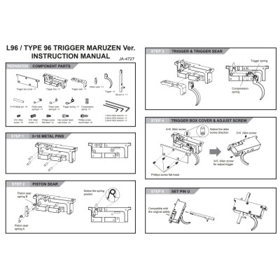 JJ Airsoft L96 / TYPE 96 Trigger Maruzen Version