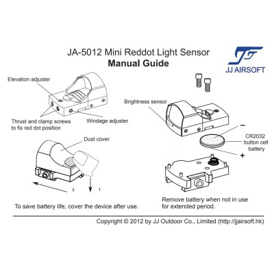 JJ Airsoft Mini Red Dot (Black)