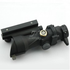 JJ Airsoft ACOG Style 1×32 Red Dot with Killflash (Black)