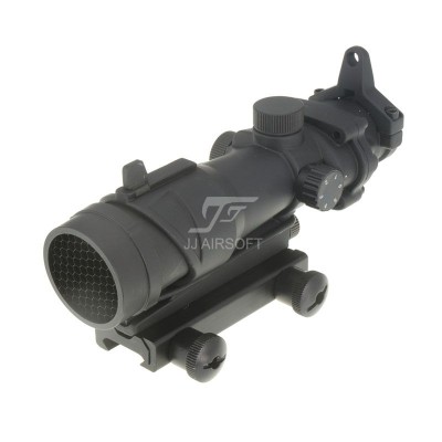 JJ Airsoft ACOG Style 1×32 Red Dot with Killflash (Black)