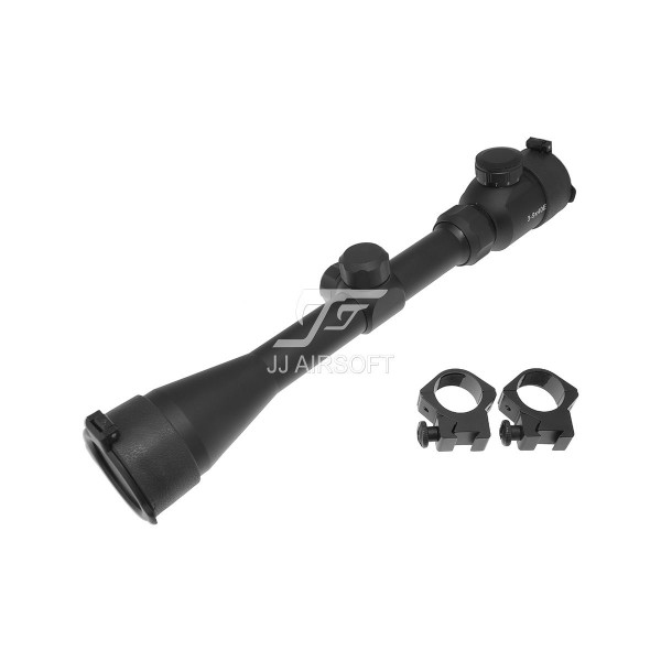 JJ Airsoft 3-9x40E Red / Green Reticle Scope (Black)