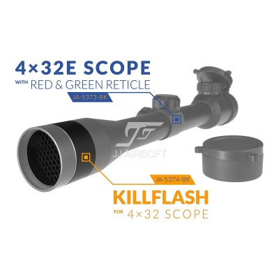 JJ Airsoft Killflash for 4x32E Scope (Black)