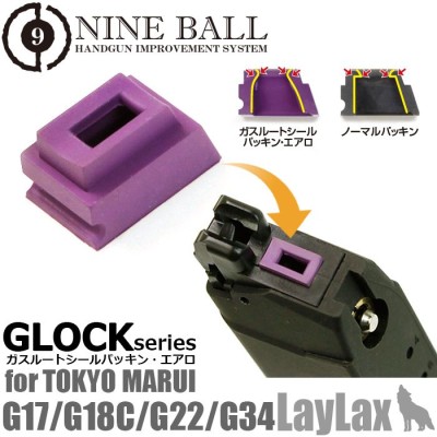 NINE BALL Marui Glock Series Gas Route Seal Bucking Aero резинка магазина