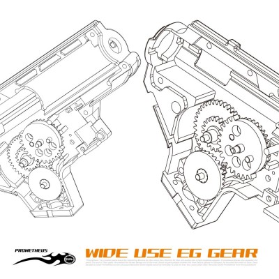 PROMETHEUS Wide Use "EG GEAR" for AEGs for High Speed Cycle (13:1)