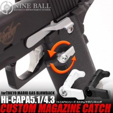 Nine Ball Кнопка сброса магазина Hi-Capa серебристая Nine Ball Кнопка сброса магазина Hi-Capa серебристая
