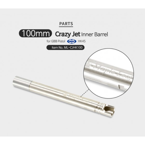 Maple Leaf 100mm Crazy Jet Inner Barrel for GBB Pistol MARUI HK45