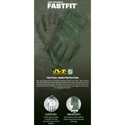 M Перчатки тактические Mechanix Wear Fastfit TAB Glove, серые (2024) OD GREEN