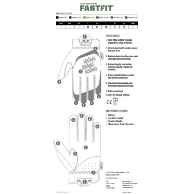 XL Перчатки тактические Mechanix Wear Fastfit TAB Glove серые (2024) OD GREEN