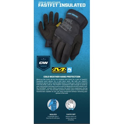 XL Перчатки Mechanix Wear CW FastFit Insulated Черные