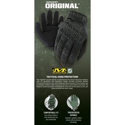 XL Перчатки тактические Mechanix Wear Original Covert, черные