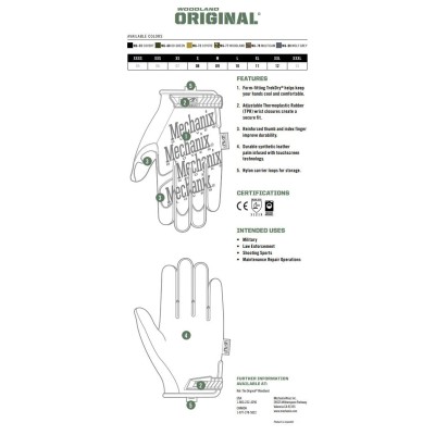 L Перчатки Mechanix Wear Original, woodland