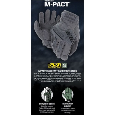 M Перчатки Mechanix Wear M-Pact  Wolf Grey