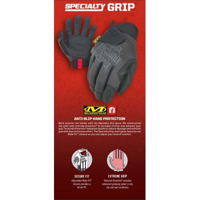 M Перчатки Mechanix Wear Specialty Grip Black-Grey