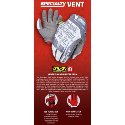 M Перчатки Mechanix Wear Specialty Vent White-Grey