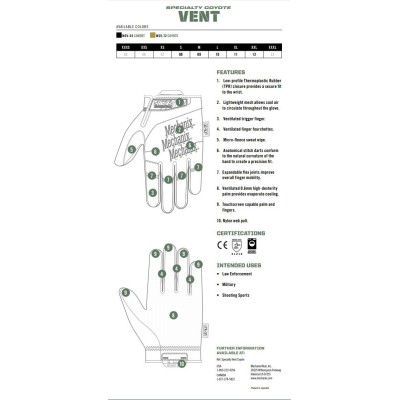 XL Перчатки Mechanix Wear Specialty Vent Covert, койот